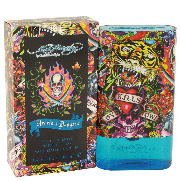 Ed Hardy Hearts &amp; Daggers by Christian Audigier Eau De Toilette Spray 3.4 oz for Men