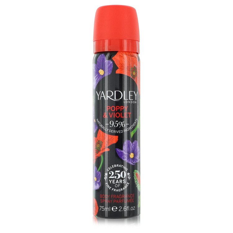 Yardley Poppy &amp; Violet by Yardley London Body Fragrance Spray 2.6 oz for Women