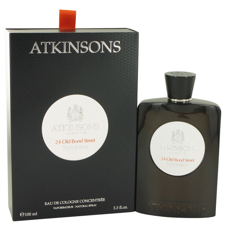 24 Old Bond Street Triple Extract by Atkinsons Eau De Cologne Concentree Spray 3.3 oz for Men