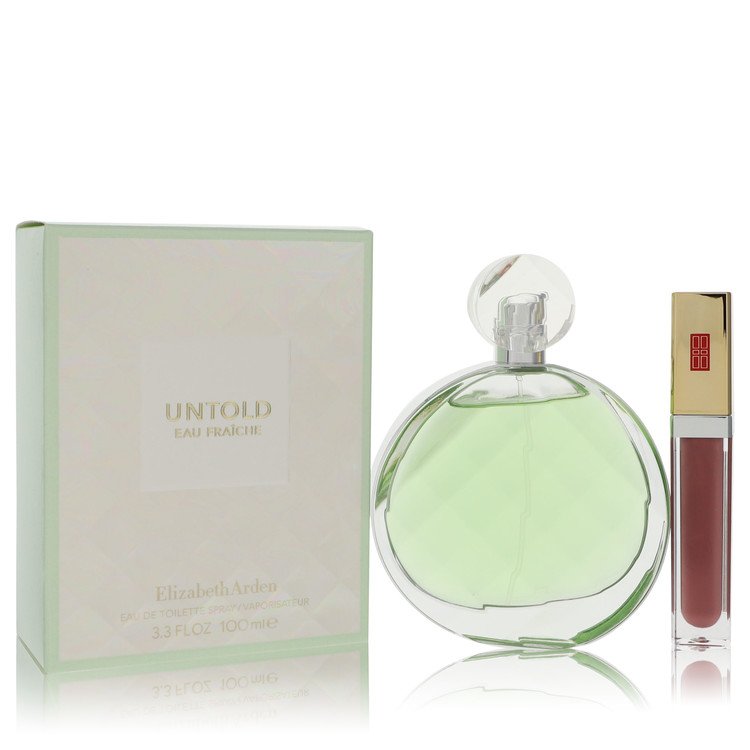 Untold Eau Fraiche by Elizabeth Arden Eau De Toilette Spray with Lipstick  3.3 oz for Women